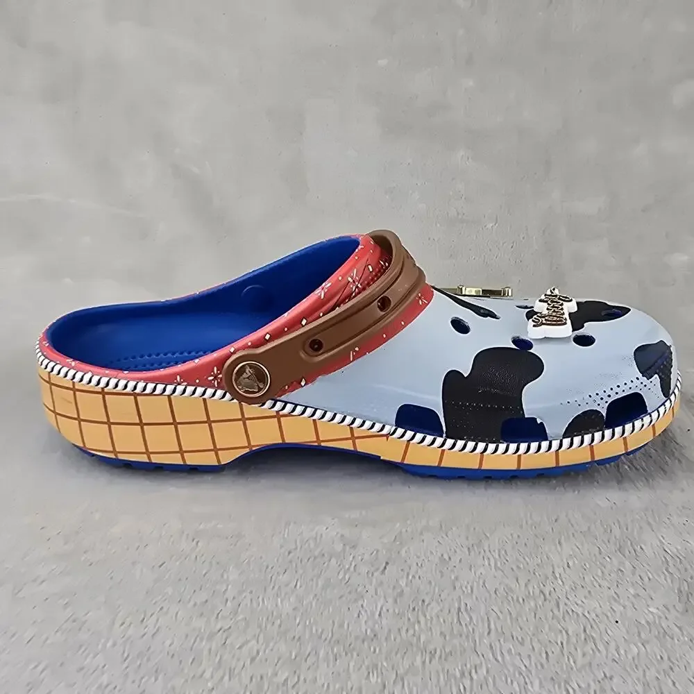 Crocs Toy Story Woody Shoe Mens Size 11 Clogs Disney Pixar Cow Print Womens 12.5